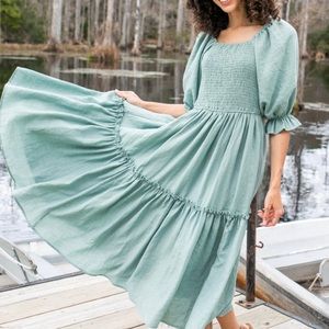 Lani Dress In Eucalyptus IVY CITY